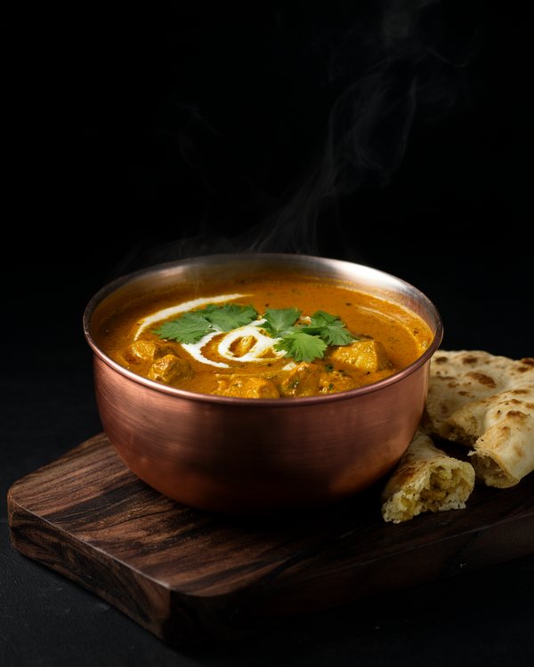 Butter chicken z naanem