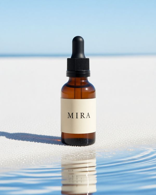 Serum on water in sunlight